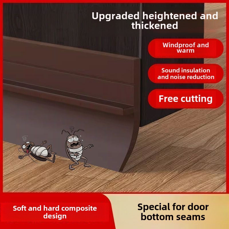 Self-Adhesive Door Bottom Seal for Glass and Wood Doors, Weatherstripping in Black, Grey, Brown or White with Single-Piece and Two-Piece Style Options