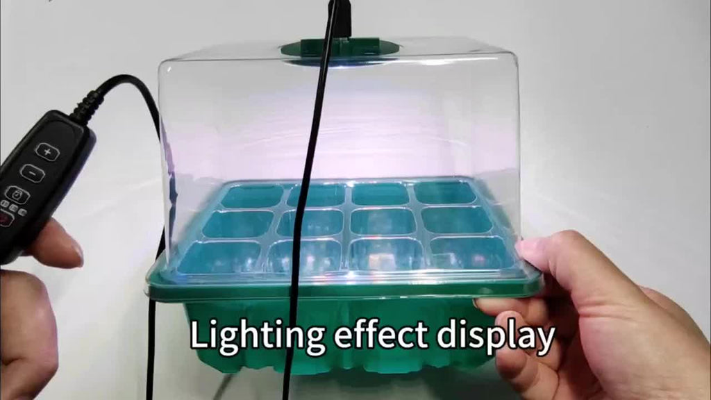 Seed Germination Tray Kit for Indoor Seed Starting with Adjustable LED Grow Light, Digital Timer and Humidity Dome, 5 Packs or Large-2Pack Options