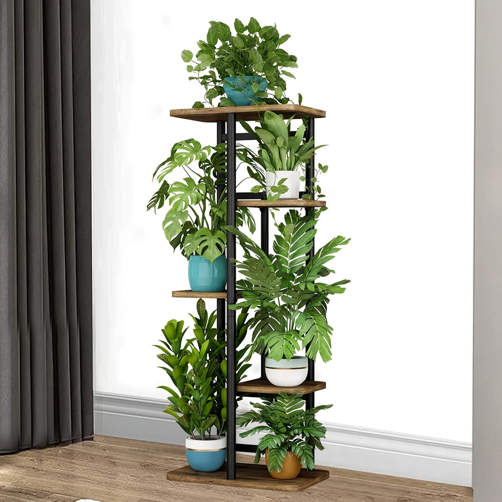 Indoor Plant Shelf for Multiple Plants, Decorative Plant Display Stand for Living Room Corners, Balcony Arrangements and Home Garden Pot Organization