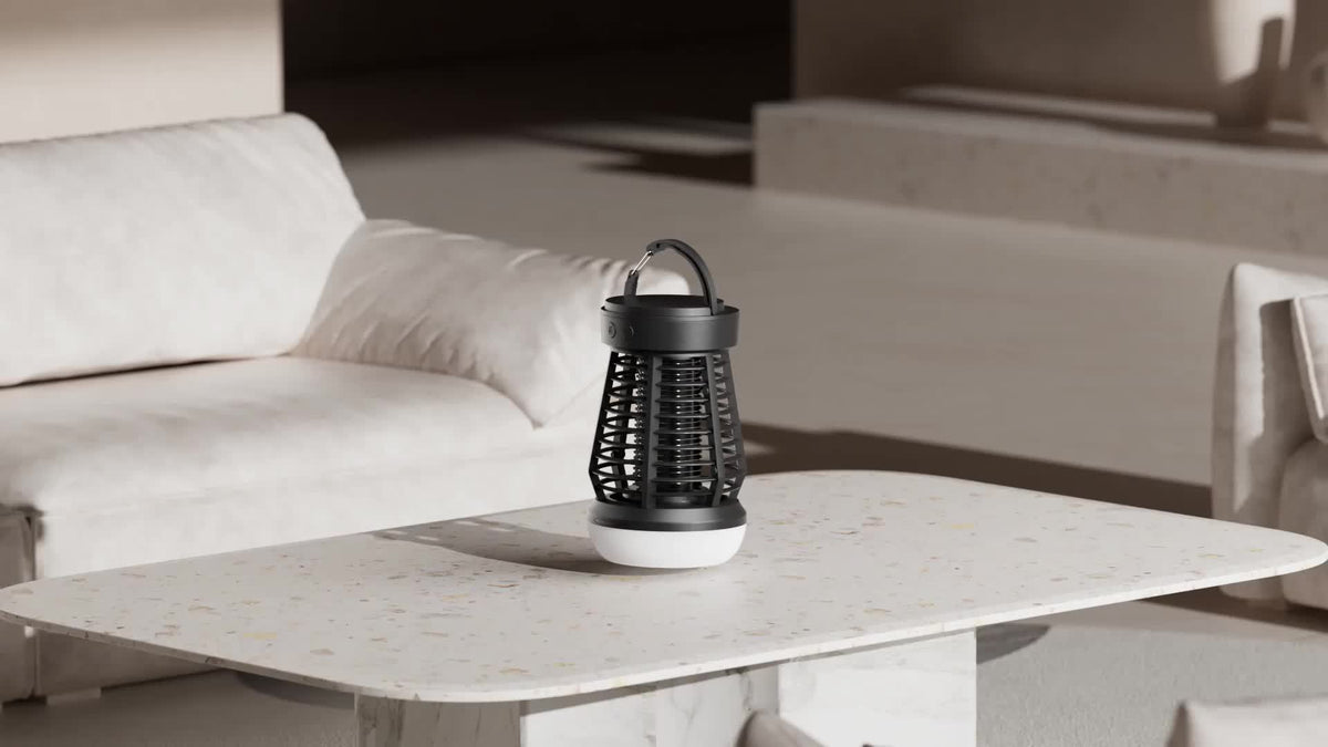 Rechargeable Bug Zapper with Bottom SOS Light and Listed 2000mAh Battery, Compact Electric Insect Trap in Black, White and New J13 Model Selections