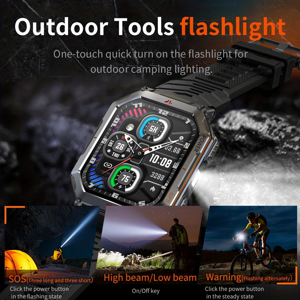 GPS Adventure Smartwatch with All-Metal Body, Listed Altimeter, Barometer and Compass, LED Flashlight, Calling and Message Reminders in Four Style Options