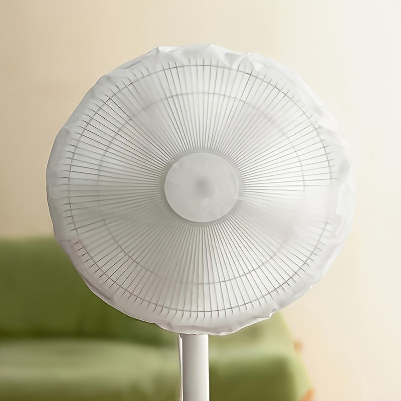 Electric Fan Dust Covers with Ruffled Edges, 2-Piece PVC Plastic Set in Assorted Colors for Compatible Fan Storage at Home or in the Office