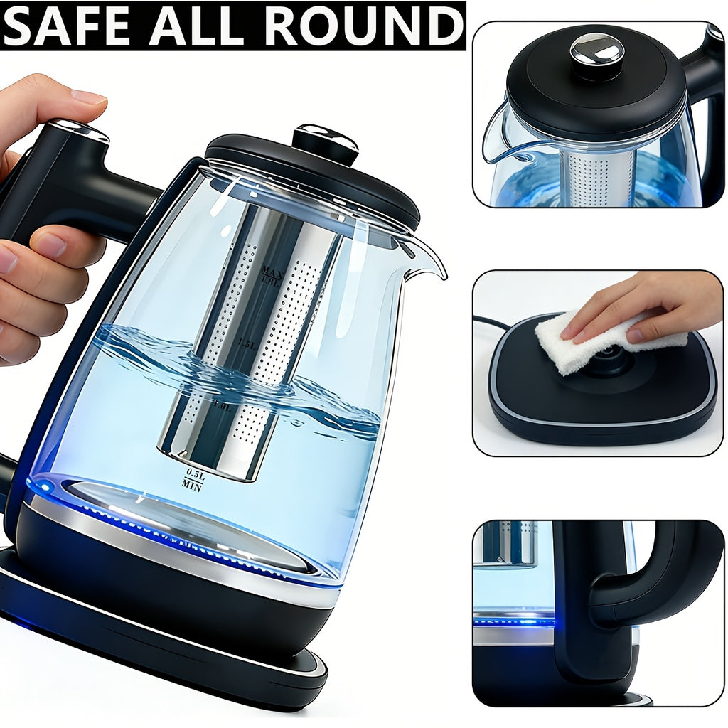 Fast Heating Electric Kettle 1150W, Hot Water Boiler with Overheat Protection and Removable Stainless Steel Filter, Easy to Clean Kettle for Tea, Coffee and Daily Drinking Water