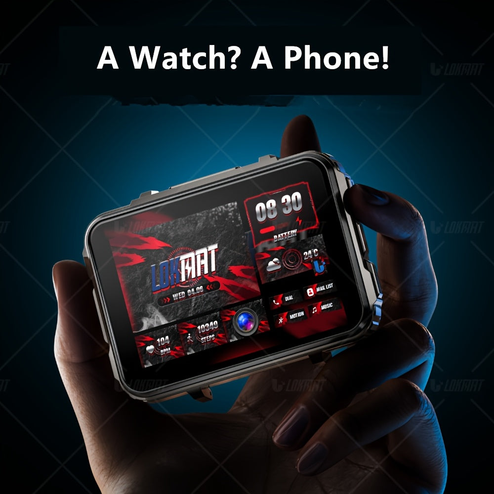 Smart Watch Phone LOKMAT APPLL 5 MAX with 2.4-Inch TFT Display, Dual Cameras and Flashlight, Black 4GB RAM 64GB or 6GB RAM 128GB Storage Options