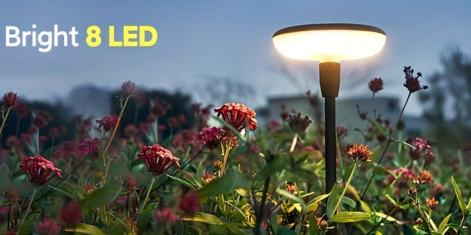 Tall Solar Pathway Lights with Automatic On-Off, Listed 31-Inch Height and 40-Lumen Output, Garden Lighting Pack Options for Yard, Patio and Lawn Decor