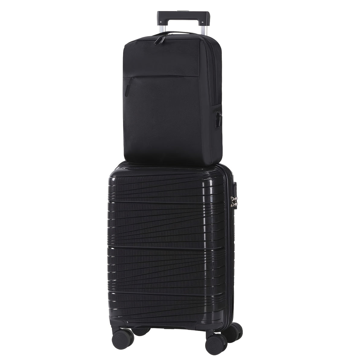 Two-Piece Travel Luggage with Hardside Spinner Suitcase References, Eight Variant Choices and Selected 20-Inch Case Plus Backpack Options for Trip Packing