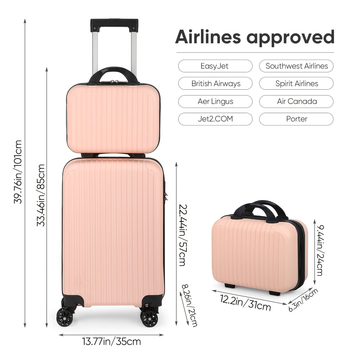 Two-Piece Travel Luggage with Hardside Spinner Suitcase References, Eight Variant Choices and Selected 20-Inch Case Plus Backpack Options for Trip Packing