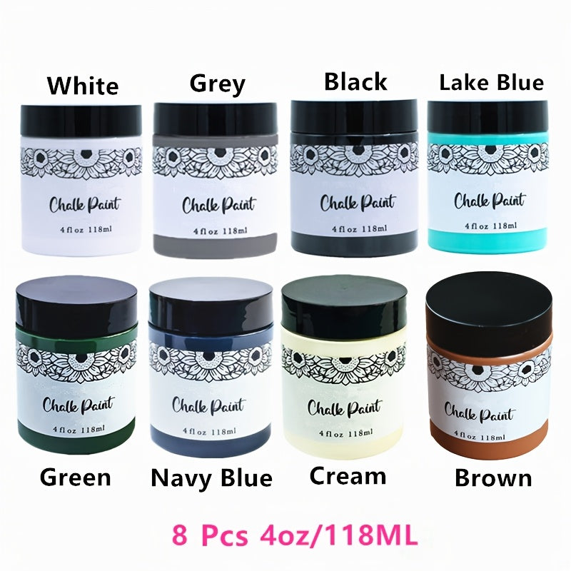 Chalk Paste Craft Paint with Listed Matte Finish, 8-, 12- and 21-Piece Style Labels for DIY Signs, Wood Projects, Chalkboard Lettering and Home Decor