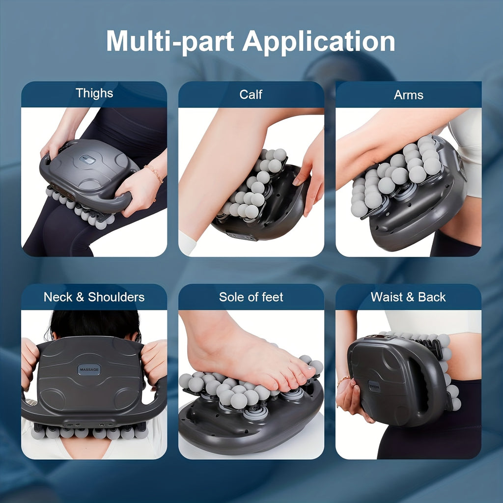 Deep Tissue Massage Gun with 42-Head Design, Handheld Percussion Massager with 9 Modes and 9 Intensity Levels, USB-C Charging and Storage Box for Home, Gym and Travel