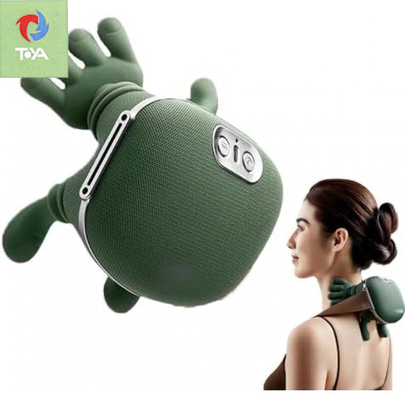 Kneading Massage Pillow for Neck, Shoulders and Back, Electric Shiatsu-Style Massager with Soft Fabric Cover for Adult Relaxation and Gift Ideas