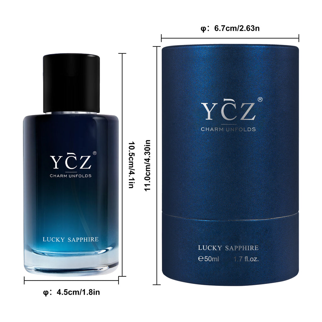 Men's Chypre Eau de Toilette with Listed Woody, Orange Blossom, Leather and Mahogany Notes, Random Single-Bottle and Model Options Plus Two-Piece Perfume Set