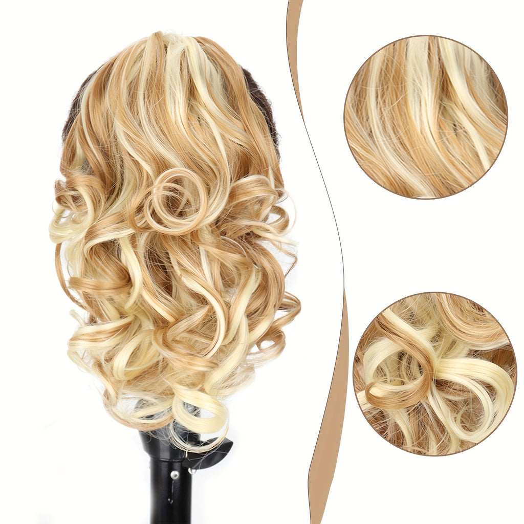 8-Inch Claw Clip Ponytail Extension for Women, Short Synthetic Hairpiece with Multiple Color Options for Casual Outfits, Parties and Halloween Styling