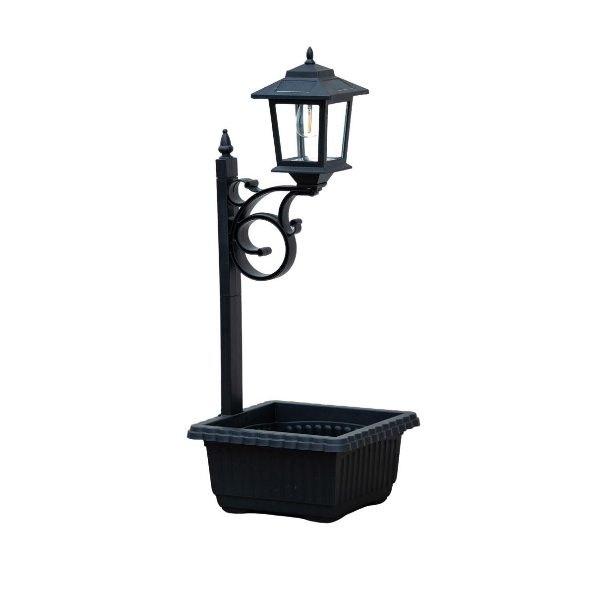 Solar Flower Pot Lights, Freestanding Garden Decor with Listed IP65 Rating in 2pcs or 1pc Black Options for Lawn and Courtyard Decorative Displays