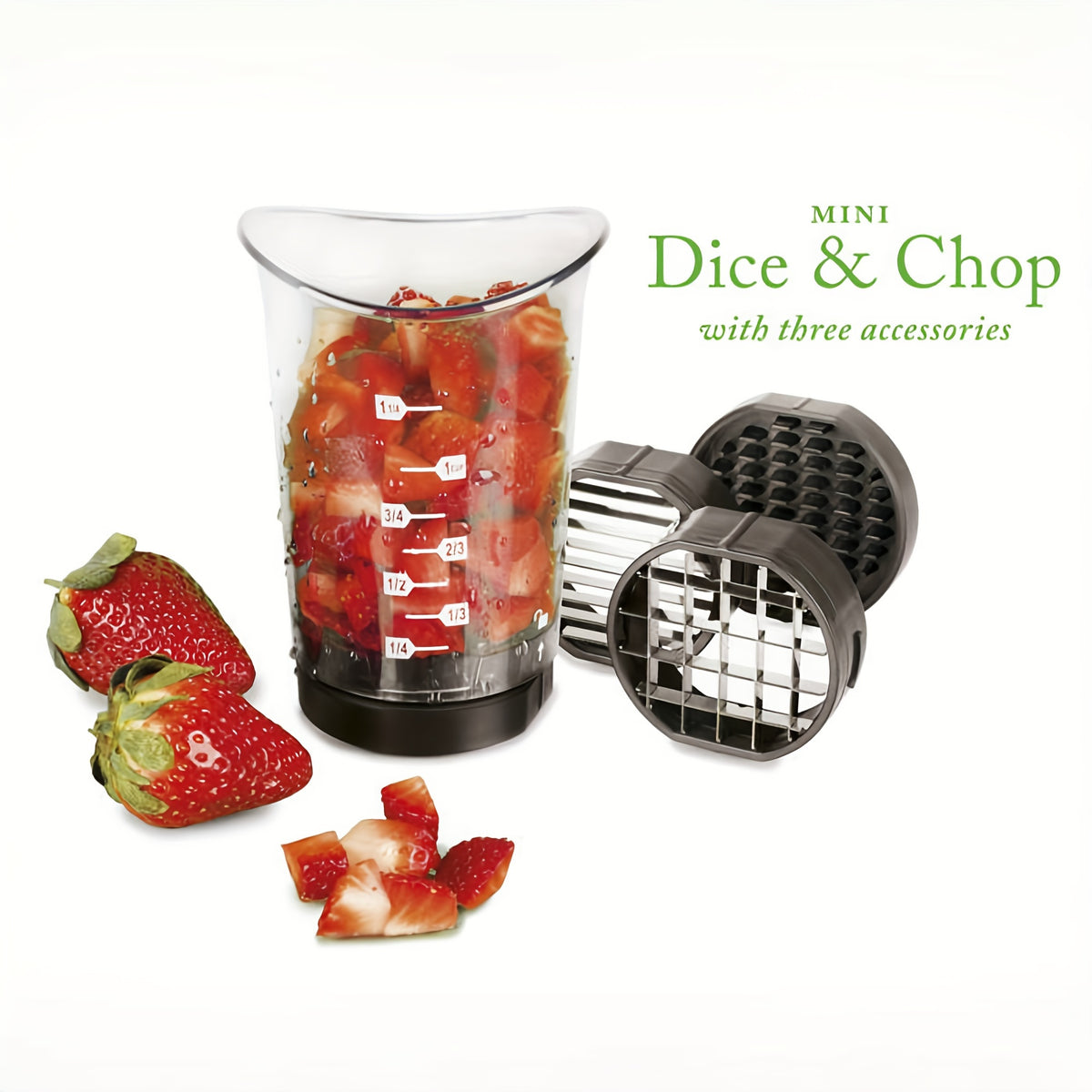 Vegetable Chopper Cup, Cut N CUP Model with Listed Chopping, Dicing and Measuring Functions for Home Salad Ingredients and Stir-Fry Meal Preparation