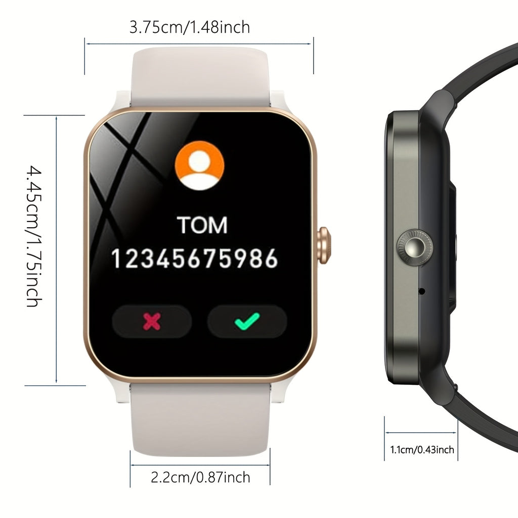 1.9-inch AMOLED Screen Smart Watch, 7-day Battery Life+IP68, Wireless Calling, Information+call Reminder, Monitoring, Step Counting Calorie Calculation Sports Watch, Aluminum Alloy Ultra Light Body