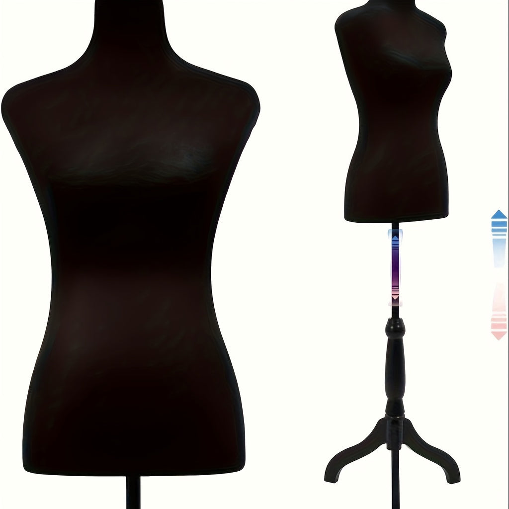 Dress Form Mannequin Torso, Female Clothing Display with Tripod Stand, Listed 50–63 Inch Height Adjustment and Four Colors for Outfit Photography