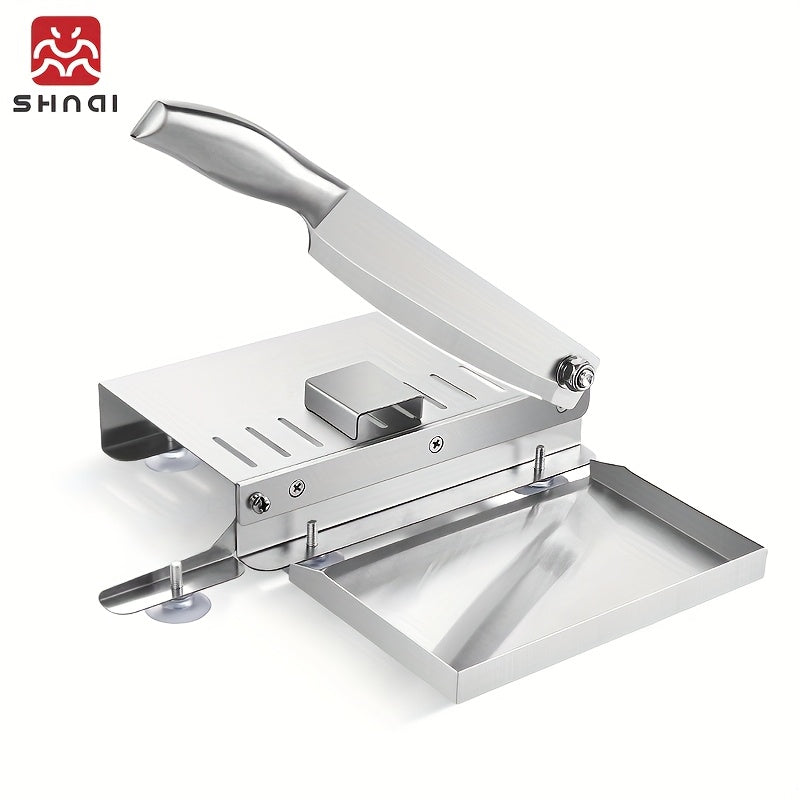 Manual Meat Slicer with Listed Stainless Steel Construction, Hand-Operated Kitchen Food Cutter in 1pc or Slicer Options for Instruction-Approved Ingredient Prep