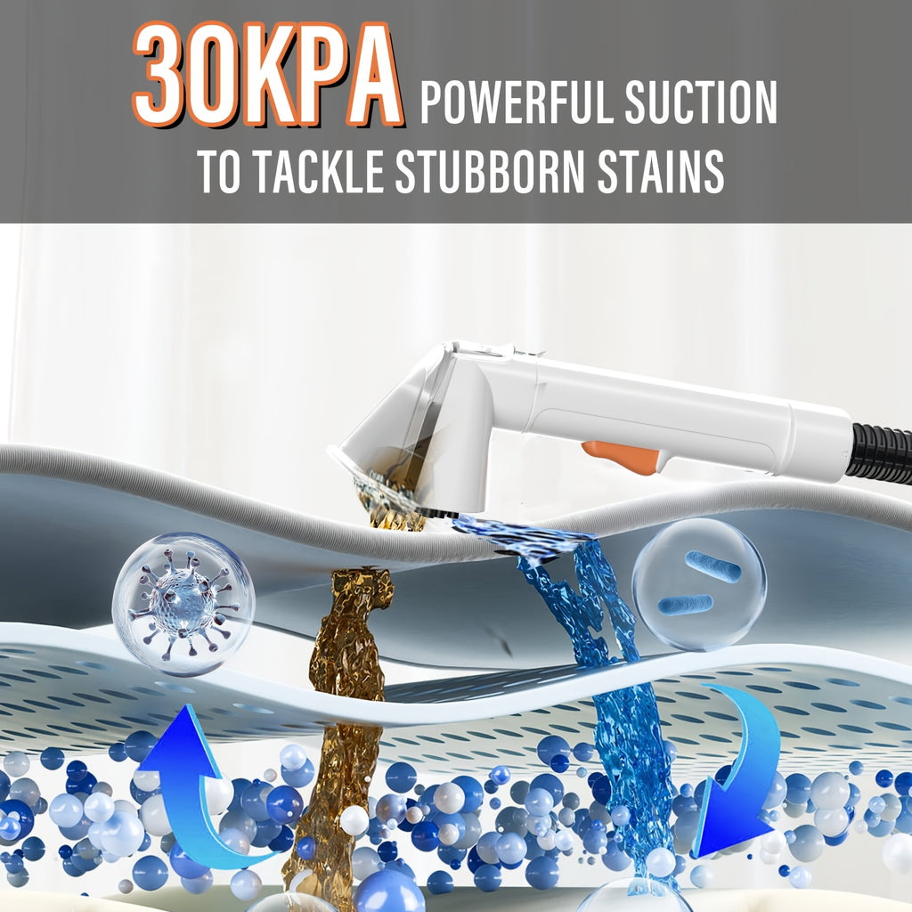 Portable Carpet and Upholstery Cleaner C-AC2501-1 with Listed 500W Power and 30kPa Suction for Compatible Couch Fabrics, Rugs, Stairs and Car Interior Spot Cleaning