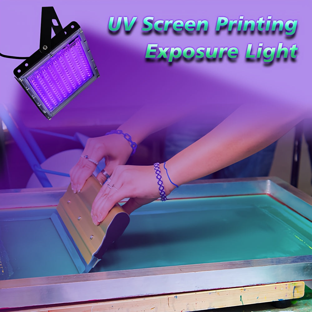 UV LED Screen Printing Exposure Lights, Three-Pack with 50-LED or 96-LED Option Labels, Listed 385–400nm Wavelength, USB Plug, Switch and 59.06-Inch Cord