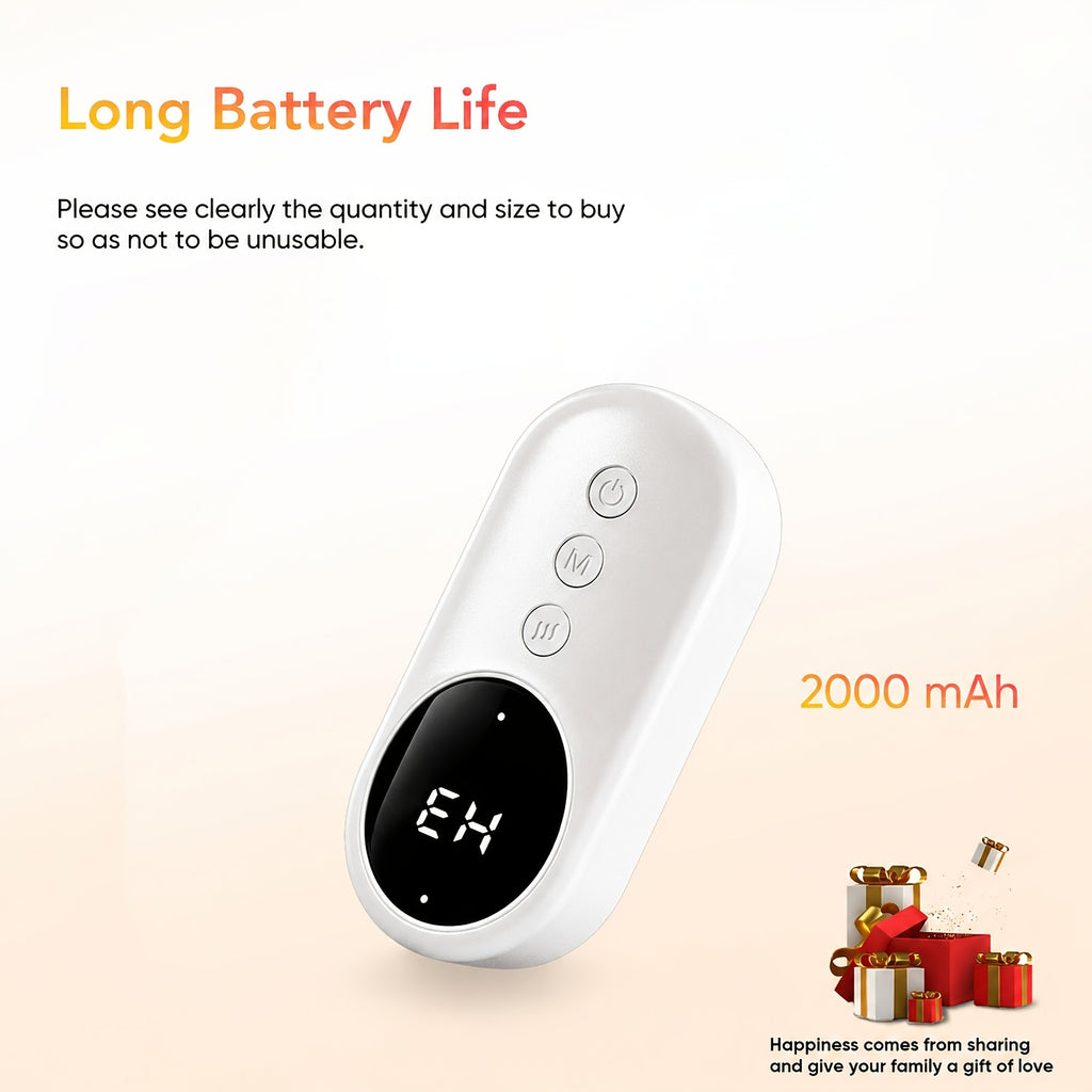 Grey Rechargeable Compression Leg Massager, One-Piece USB-Charging Device with Listed 2000mAh Battery, Three Intensity Levels and Three Temperature Settings