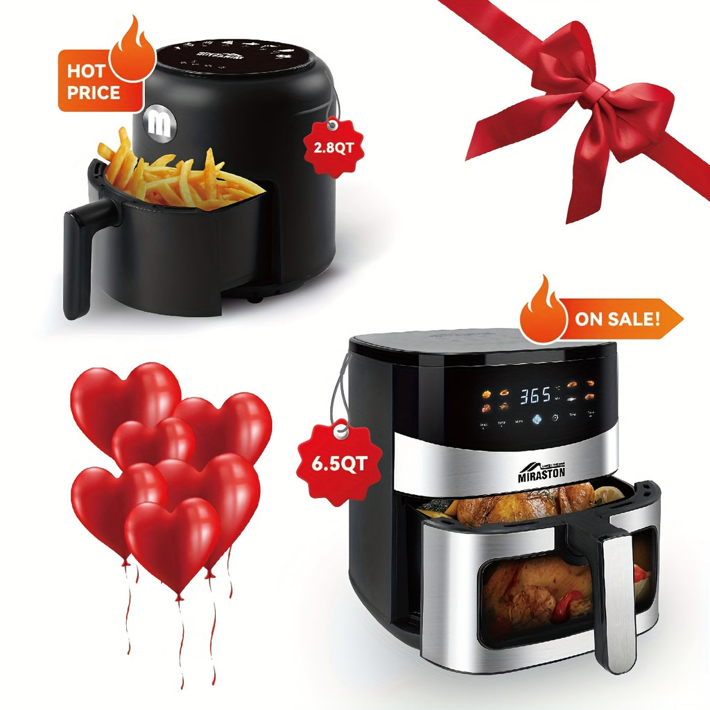 Touch Series Air Fryer with Viewing Window, Color-Icon Touchscreen and Eight Presets, Manual Cooking Adjustments in 6.5QT or 2.8QT Capacity Options
