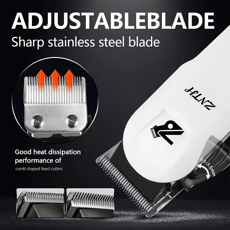 LCD Hair Clipper with Listed USB Charging and Stainless Steel Blades, Upgraded Single Clipper or Three-in-One Electric Razor and Shaver Kit for Home Grooming