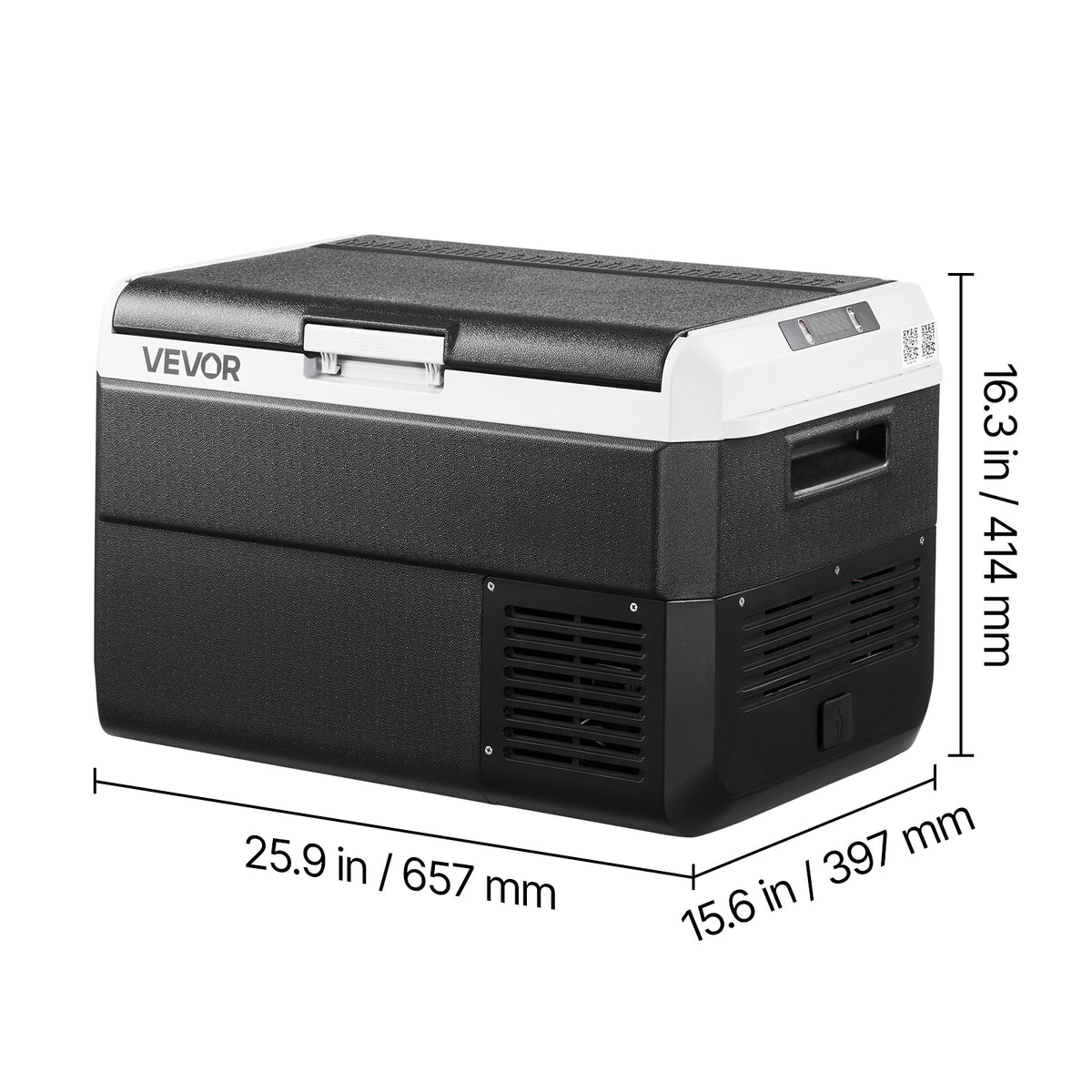 12V Car Refrigerator Freezer by VEVOR, 25L, 30L, 40L or 50L Portable Compressor Cooler with AC/DC Power and Battery Protection for RV Camping and Road Trips