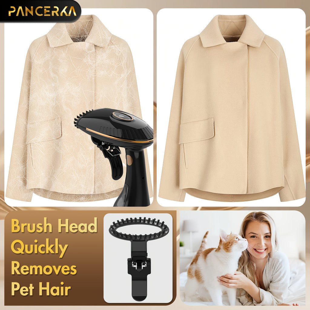 Clothes Steamer by PANCERKA, 1500W Handheld Garment Steamer with Continuous Steam and Quick Heating for Home and Travel Clothing Care, US Plug