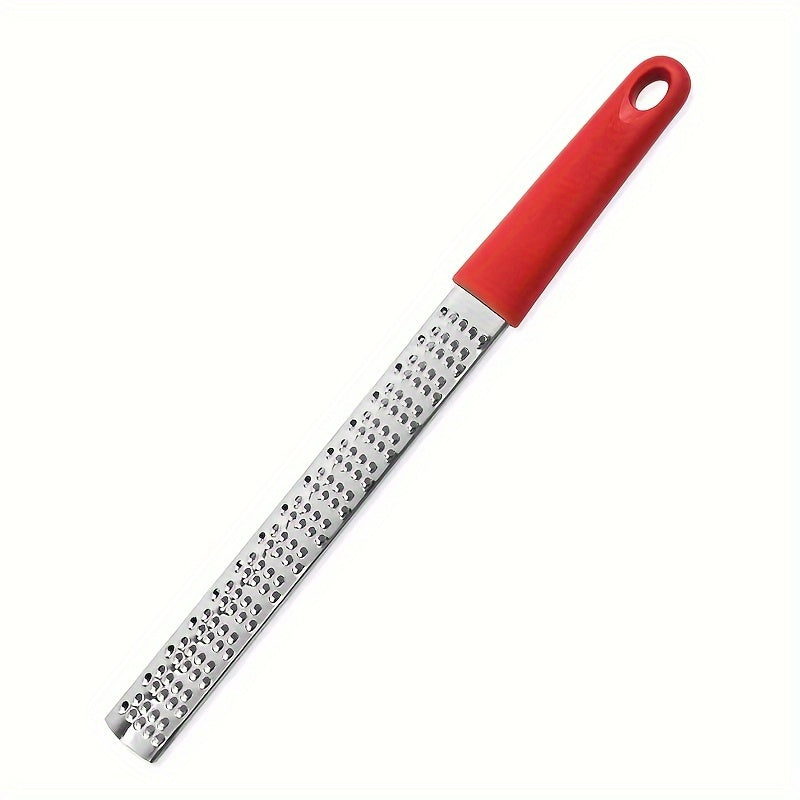 Manual Stainless Steel Zester Grater for Lemon, Cheese, Ginger and Garlic, Single Kitchen Prep Tool in Yellow, Red or Black for Everyday Home Cooking