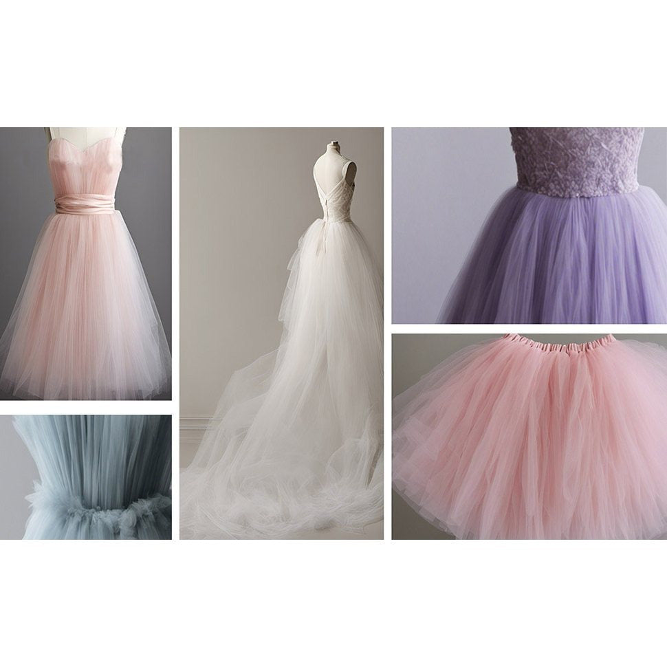 Tulle Fabric Roll with Listed 54-Inch Width and 40-Yard Length, Eighteen Color Options for DIY Tutu Skirts, Wedding Decorations and Creative Craft Projects
