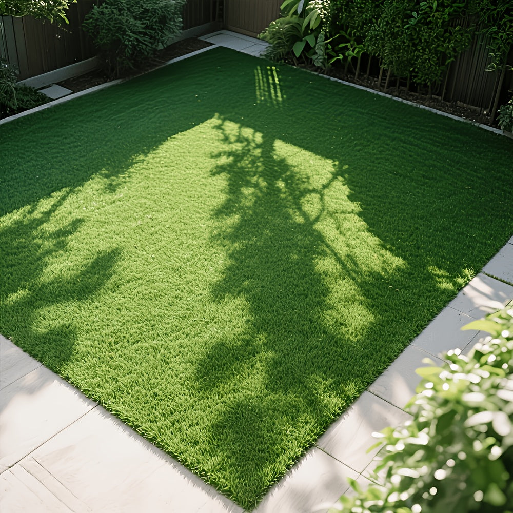 Artificial Turf Outdoor Rug in 5ft x 8ft or 4ft x 10ft Size Options, Fake Grass Mat for Decorative Patio Arrangements, Garden Displays and Backyard Party Planning