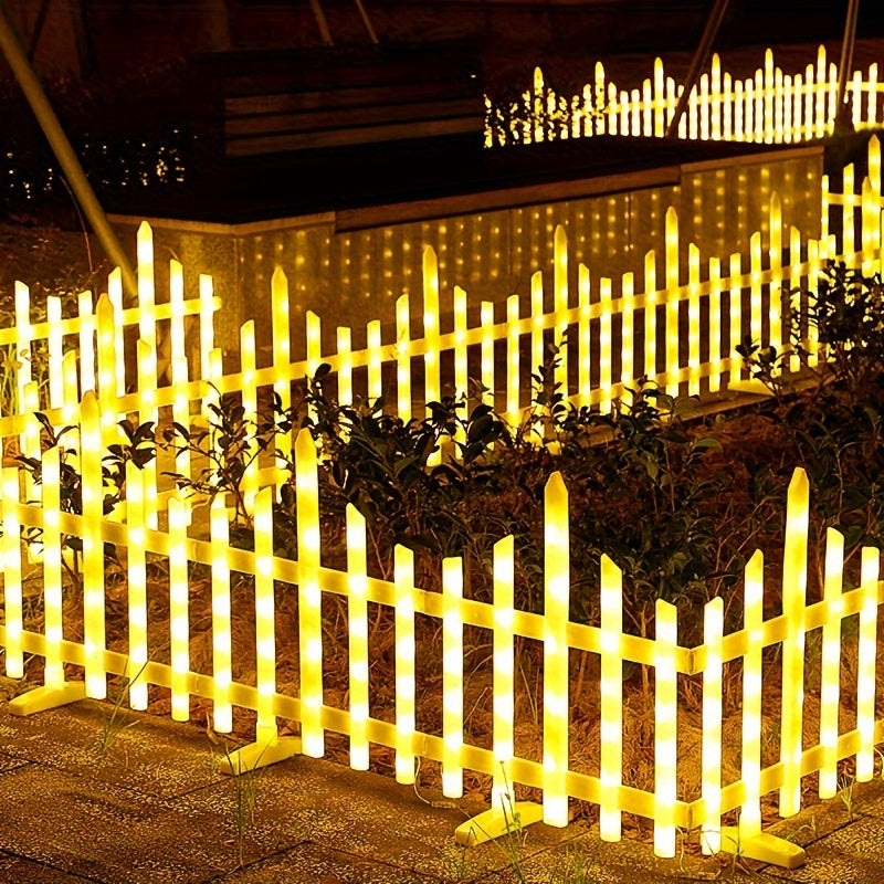 Warm Color Solar Decorative Lights, 8-Piece Pack with 110.24-Inch Size Label for Outdoor Garden, Fence, Lawn and Pathway Accents or Seasonal Holiday Displays