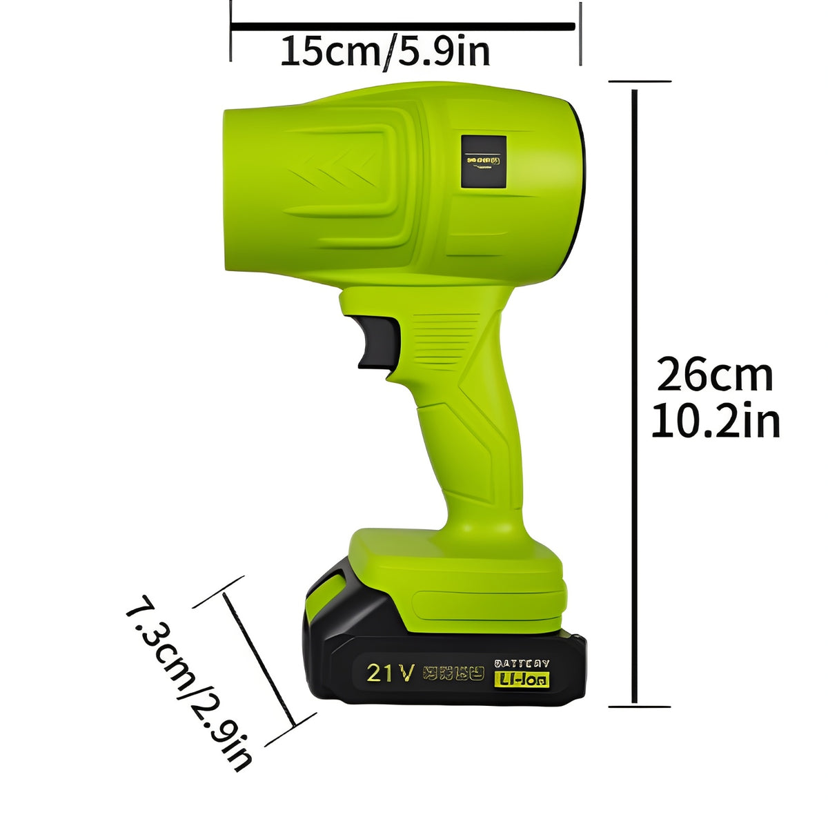 Cordless Turbo Fan Leaf Blower for Outdoor Leaves and Dust, Portable Handheld Cleaning Tool with One- or Two-Battery Accessory Options