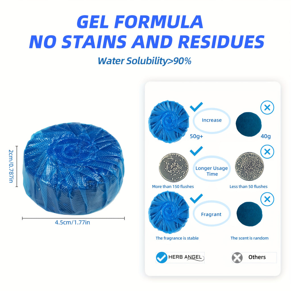 Blue Toilet Cleaning Tablets with Listed Ocean Fragrance, Automatic Toilet Bowl Cleaner Blocks in 24, 32, 48, 64 and 105-Count Options for Bathroom Care