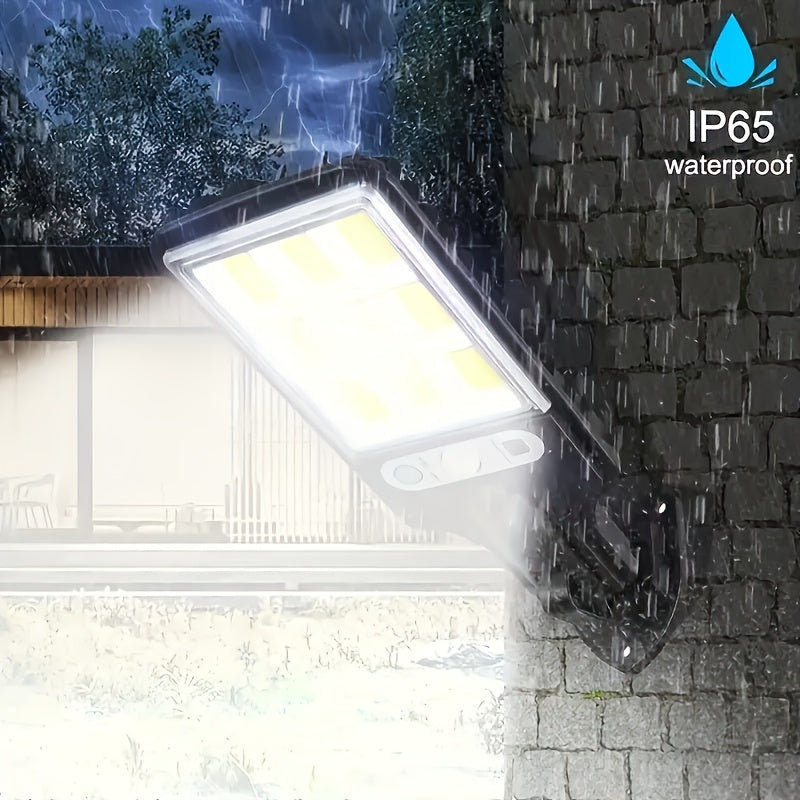 108COB Solar Wall Lights with Remote Control, Motion Sensor and Three Working Modes, 2, 4, 6 or 8-Pack Options for Supplemental Porch and Garage Lighting