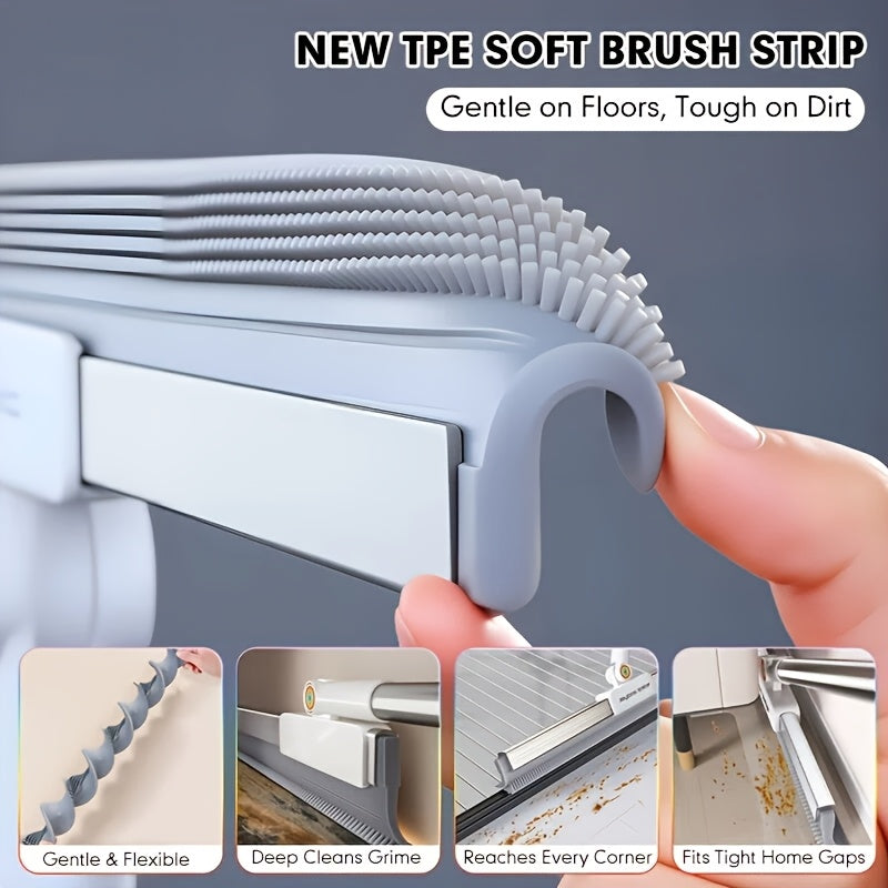 Pet Hair Removal Floor Broom, Long-Handle Household Cleaning Tool with 30cm, 40cm or 50cm Size Labels for Compatible Tile, Carpet and Everyday Room Cleanup