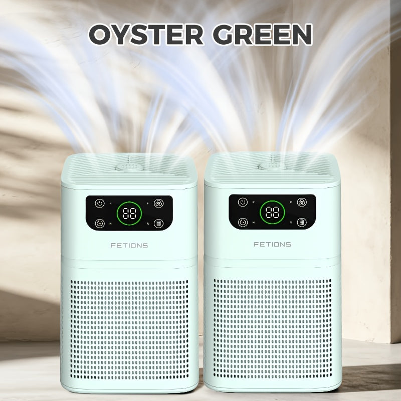 Compact H13 Air Purifier with Aromatherapy Pad, 3-Stage Filtration, Four Fan Speeds, Sleep Mode and Filter-Life Display for Bedroom and Home Office