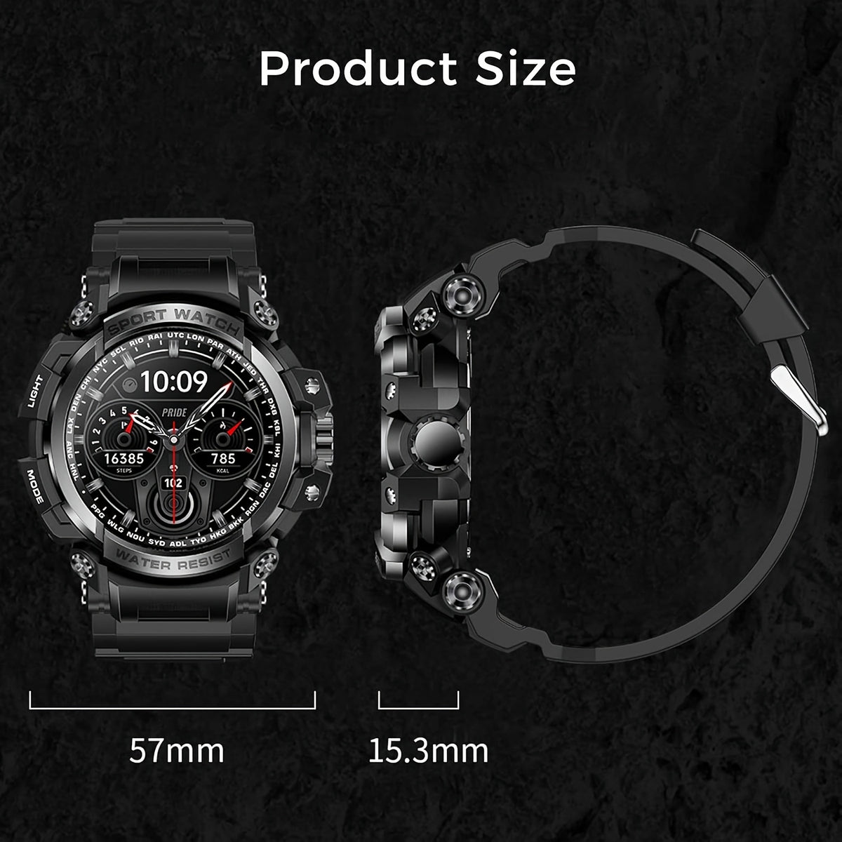 1.32-Inch TFT Smartwatch for Men with Calling, LED Flashlight, 100+ Sports Modes and Sleep Tracking, iPhone Android Compatibility in Eleven Color Options