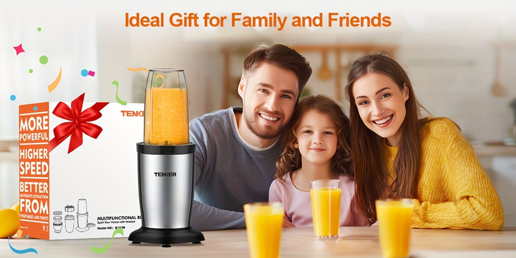 Smoothie Blender Combo 11-Piece Set, Personal Blender and Grinder with 2 x 17oz and 10oz To-Go Cups, Protein Shake Mixer for Kitchen, Frozen Drinks and Food Prep