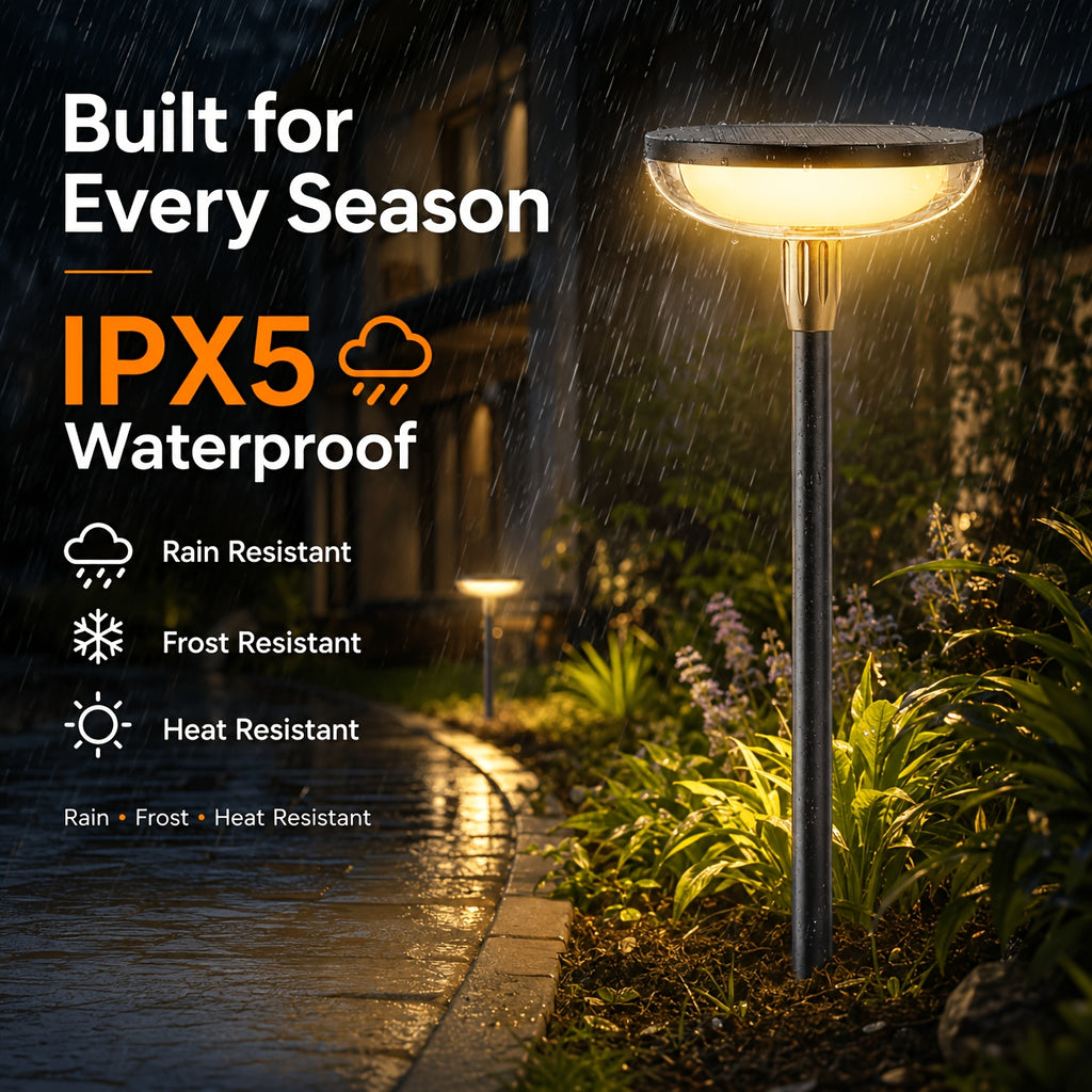 Tall Solar Pathway Lights with Automatic On-Off, Listed 31-Inch Height and 40-Lumen Output, Garden Lighting Pack Options for Yard, Patio and Lawn Decor