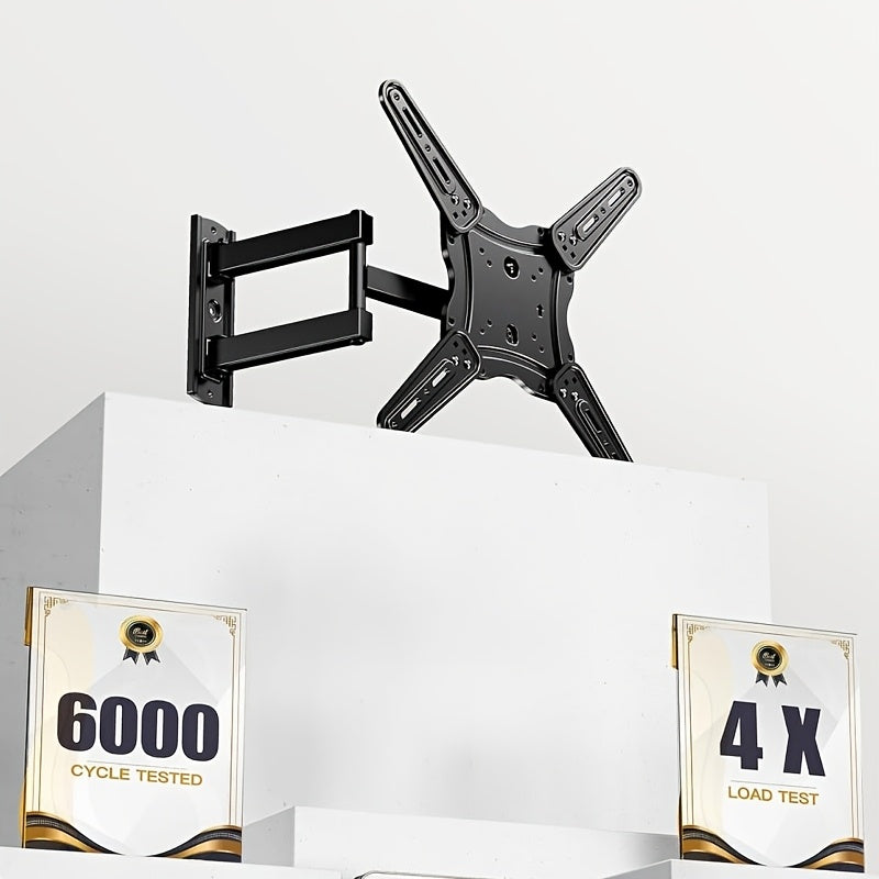 Swivel TV Wall Mount in Black, Rotating Bracket for Compatible Flat Panel Televisions, Space-Saving Wall Installation for Living Rooms and Home Theater Setups
