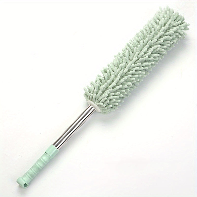 Chenille Telescopic Duster with Extendable Pole and Detachable Washable Head for Furniture, Ceiling Fans, Windows, Office and Car Interior Dusting