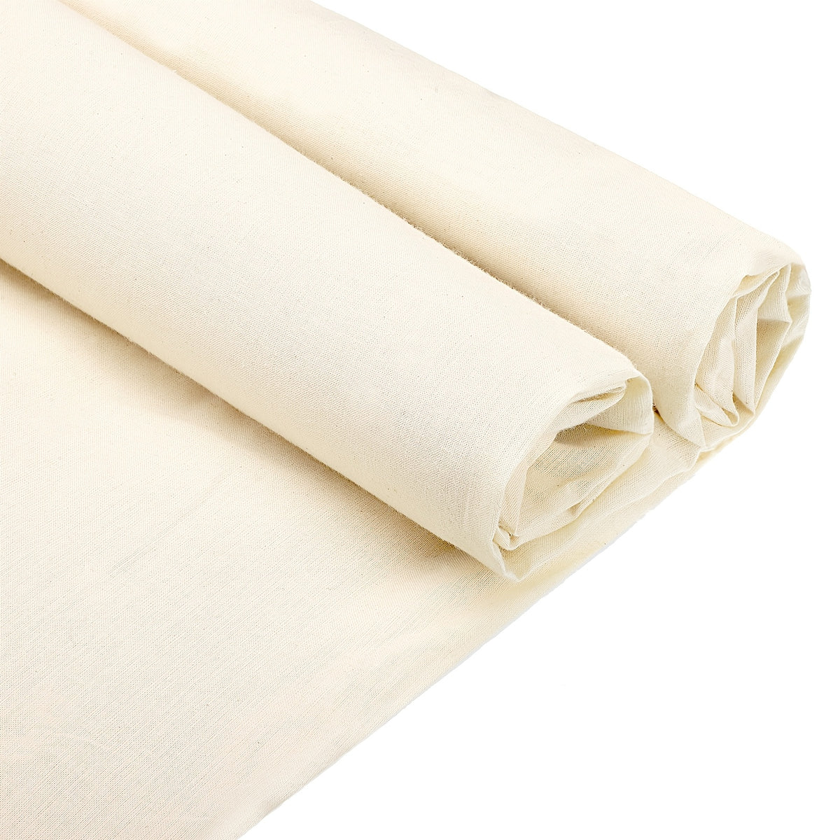 1-Roll 10 Yards X 63 Inches Natural Unbleached/Bleached Cotton Muslin Fabric - Wide Roll Solid Cloth Suitable for Quilting, Sewing, Boho Apparel Making, Backing Material & Fabric for DIY Crafts