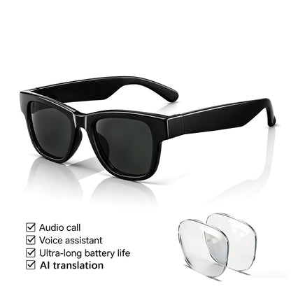 Audio Translation Glasses with Listed 160-Language Translation, GPT Chat, Music and Calls, Photochromic, Color-Changing and Anti-Blue Light Lens Options