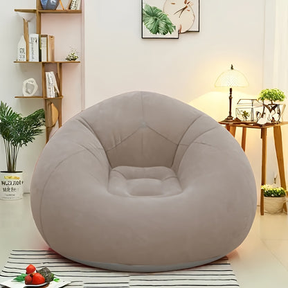 Round Lounge Sofa Chair, Single-Seat Ball Sofa in Dark Blue, Red or Brown for Living Room Relaxation, Office Breaks and Suitable Outdoor Picnic Setups