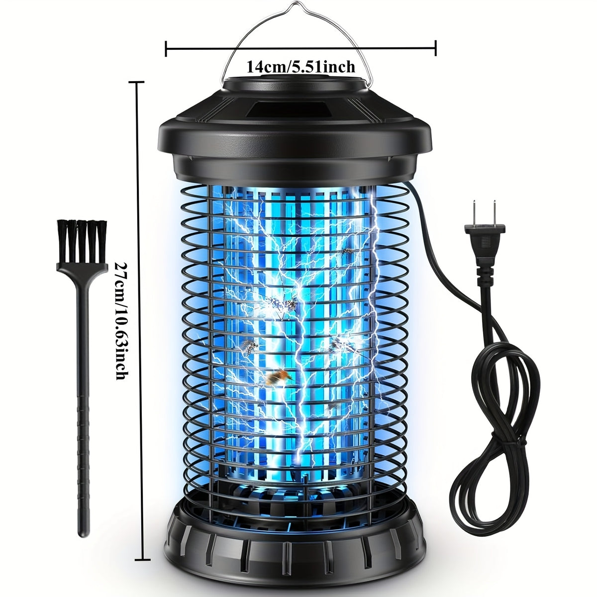 Portable Insect Zapper with Listed 4200V Wording, Single Electric Bug Trap for Instruction-Approved Home Placement, Verify Power and Outdoor Suitability Before Use