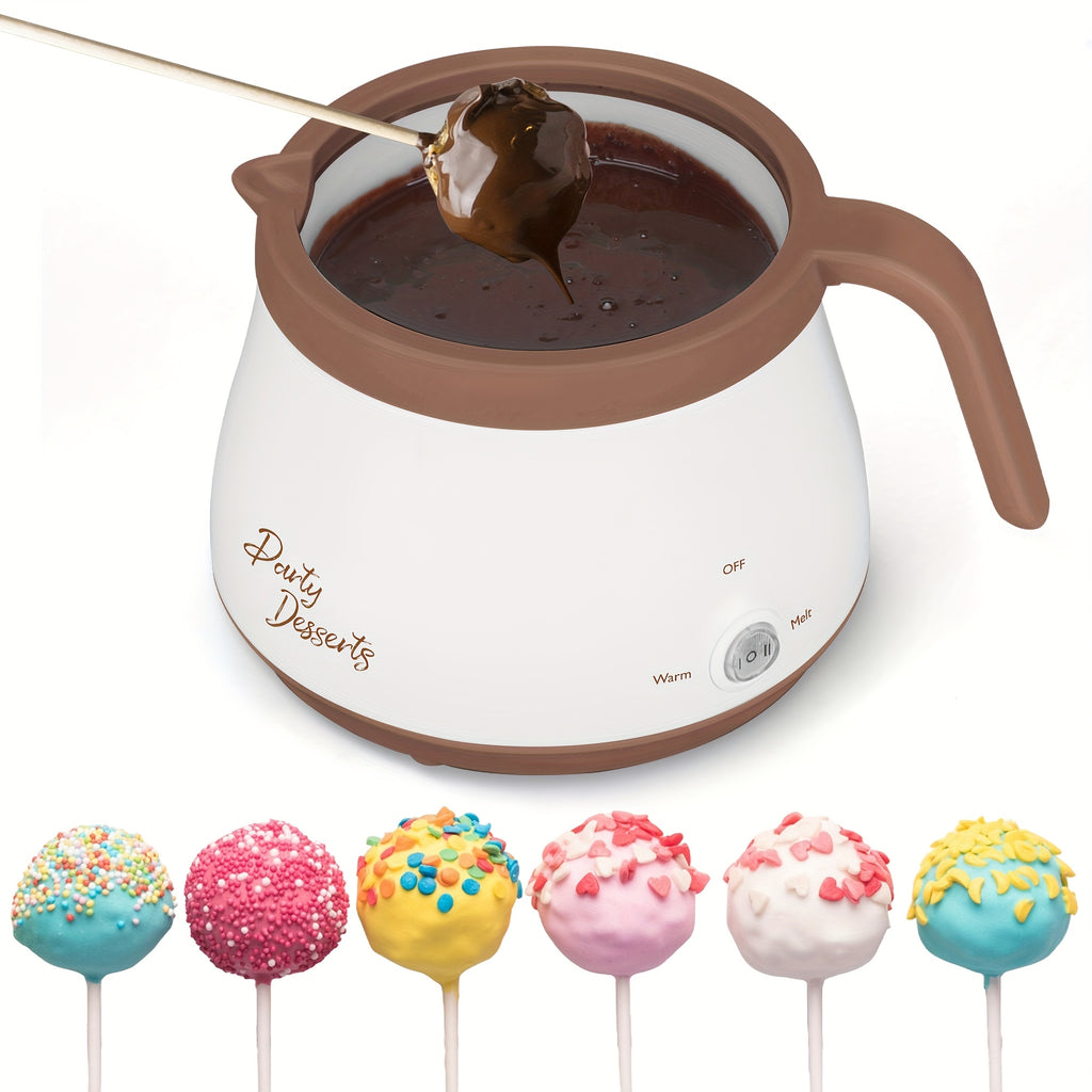 Candy Melting Pot with Listed One-Cup Capacity, Single Chocolate Preparation Pot in Brown or Gray for Cake Pops, Cookie Decorating and Homemade Cake Treats