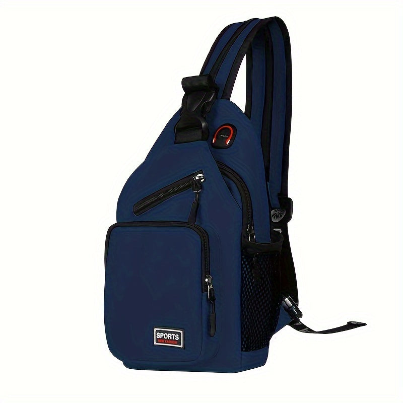 Adjustable Strap Crossbody Bag with Zipper Pockets, Blue Cat, Dark Blue, Pink or Blue Options for Everyday Essentials, Casual Errands and Travel Organization