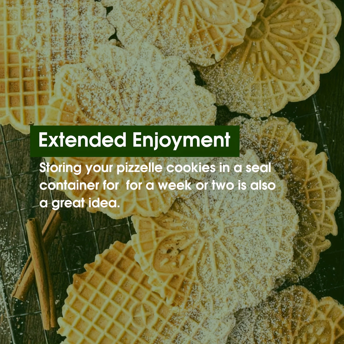 Pizzelle Maker Electric Cookie Baker with Listed Nonstick Surface and Two Capacity Label Options for Homemade Breakfast Treats, Snacks and Dessert Preparation