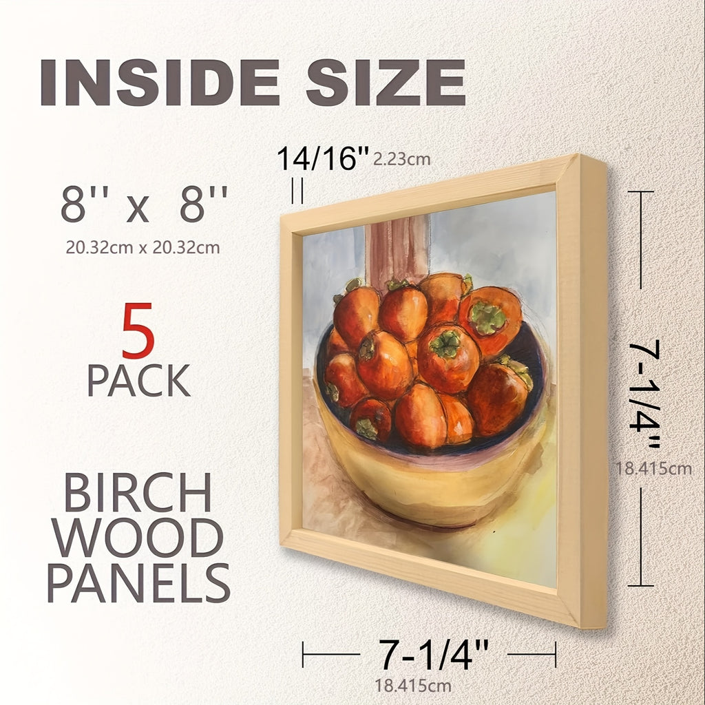 Cradled Wood Painting Panels by Cupohus, Unfinished Wooden Art Boards for Pouring Paint, DIY Crafts and Creative Projects with Multiple Size Options